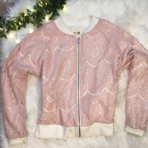 🌸Lace Bomber Jacket